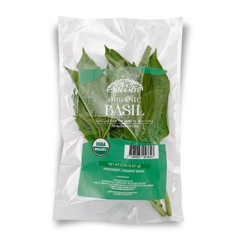 Fresh Organic Basil 21 g Desilvestri Organics